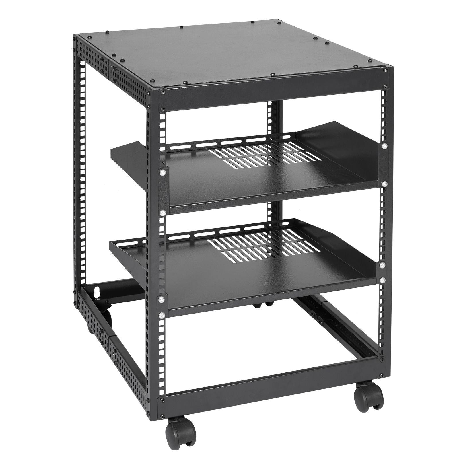 12u Open Frame Server Rack Adjustable Depth Network Av Equipment_voghion.com
